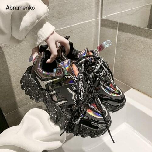 2021 Designers Chunky Sneakers Platform Silver Ins Fashion Women Lace Up Casual Shoes Spring Woman Sports Trainers Old Dad Shoes