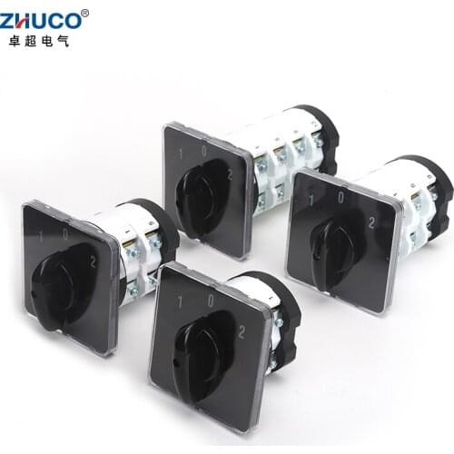 ZHUCO SZL9-75/1 75/2 75/3 75/4 75A 3 position 1-0-2 Ganrator Change Over Switch Automatic Transfer Switch Rotary Cam Switch