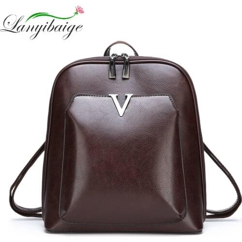 2020 Vintage Backpack Women Leather Backpacks Female Shoulder Bag Large School Bags for Teenage Girls Travel Back Pack Sac A Dos