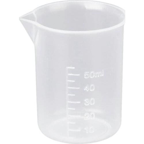 50ml Clear Plastic Graduated Measuring Cup for Baking Beaker Liquid Measure Jug Cup Container Kitchen Laboratory Supplies 66CY