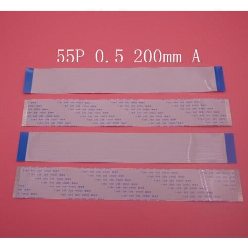 2pcs/lot FFC FPC flat flexible cable 0.5mm pitch 55pin 55 PIN Forward Length 200mm width 28mm Ribbon Flex Cable type A