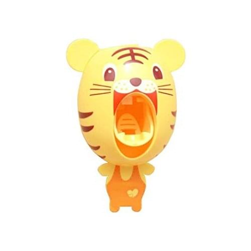 Practical Strong Suction Sucker Funny Cartoon Style Bathroom Household Toothbrush Holder Children Automatic Toothpaste Dispenser