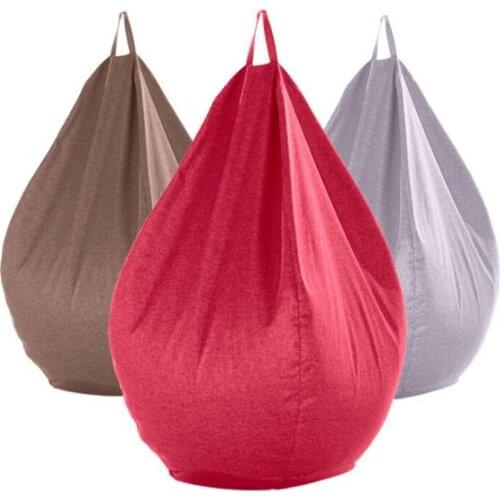 Home Adult Kids Bean Bag Chair Warm Velet Cover without FIlling Washable Cover Lounge Sofa Slipcover for Living Room