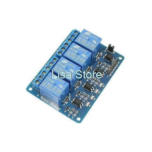 DC 5V Power Supply 4 Channel NO NC Optocoupler Isolated Relay Module