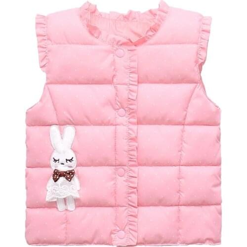 VIDMID Childrens Vest girl waistcoat down cotton little girl baby winter warm cardigan vest kids coats P5106