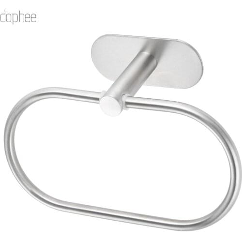 Dophee 1pc Towel Ring Bath Wall Mounted Toilet Roll Paper Holder Towel Ring Hand Rack 8.07*5.31 inches