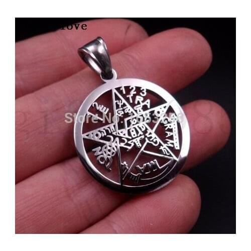 Fate Love 5pcs Wholesale 30mm size Stainless Steel religious Wicca paganism Pendant Necklace without chain in bulk