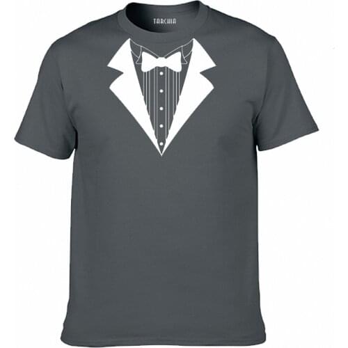 TARCHIA 2021 New Summer Brand t-shirt Tuxedo Cotton Tops Tees Men Short Sleeve Boy Casual Homme Tshirt T Plus Fashion