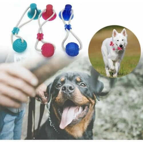 Dog Training Toys Interactive Activity Play Toy Suction Cup Push Ropeball Tug Toy TPR Ball Pet Tooth Cleaning Pet Accessories