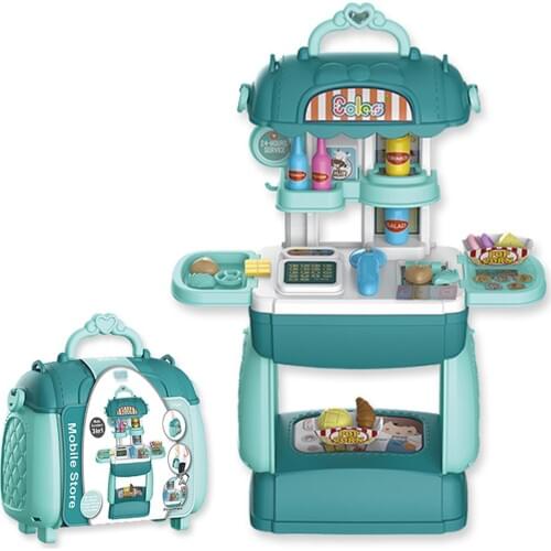 Simulation Supermarket Shopping Toys with Suitcase Pretend Toy Simulation Supermarket Shopping Toys with Suitcase Pretend Toy