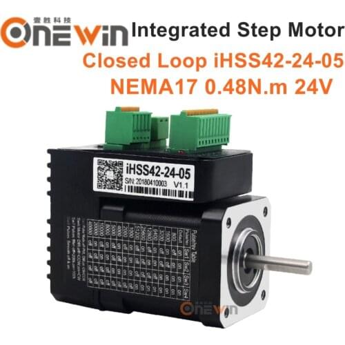 NEMA17 Integrated Closed Loop Stepper Motor 24V 1.2A 0.48Nm 142oz.in 2 phase iHSS42-24-05