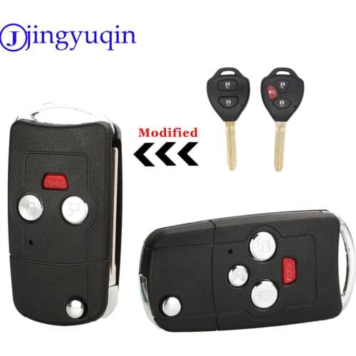 3 Button Folding Flip Remote Key Shell Case Smart Key Housing For Toyota Hilux Rav4 Corolla Camry 4Runner Venza Matrix Avalon