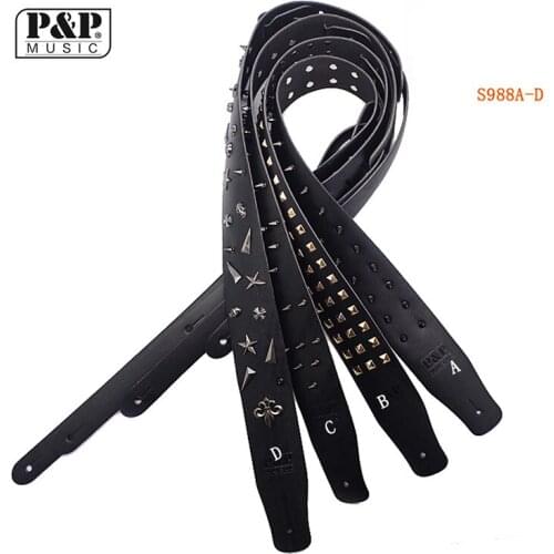 P P High quality Arrivals leather guitar strap for acoustic electric guiatr Ukulele bass accessories Guitar Parts