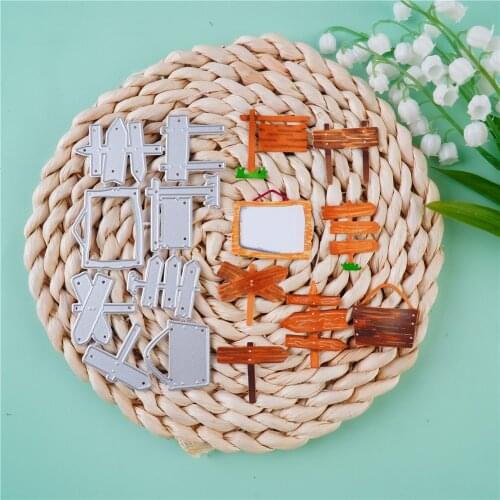 InLoveArts Garden Fence Metal Cutting Dies Courtyard Park Grass Flower Stencil DIY Scrapbook Embossing Album Paper Card Craft