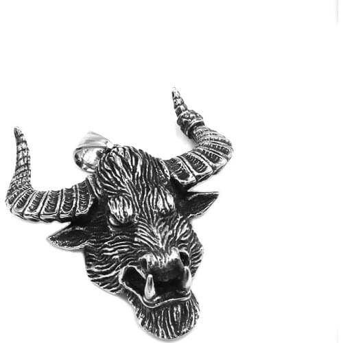 Fashion Bull Pendant Stainless Steel Jewelry Animal Bull Head Biker Pendant Mens Women for Gift SWP0568
