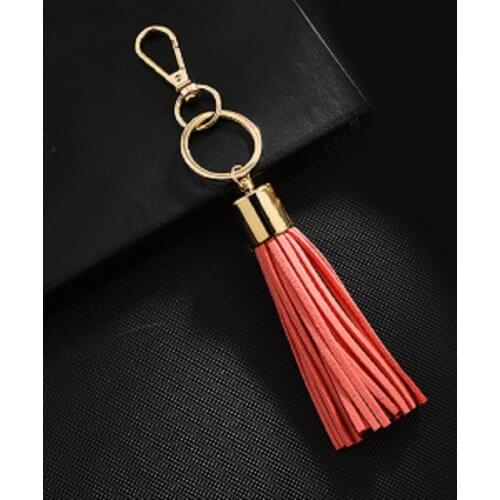 2021 Woman New Korean Velvet Big Tassel Keychain Charm Long Tassel Fringe Key Ring Pendant For Friend Gift Bag Ornament Holder