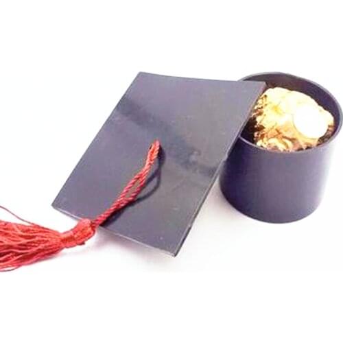 Plastic graduation cap candy boxes creative wedding Box Entrance ceremony baby gift box 12pcs/lot