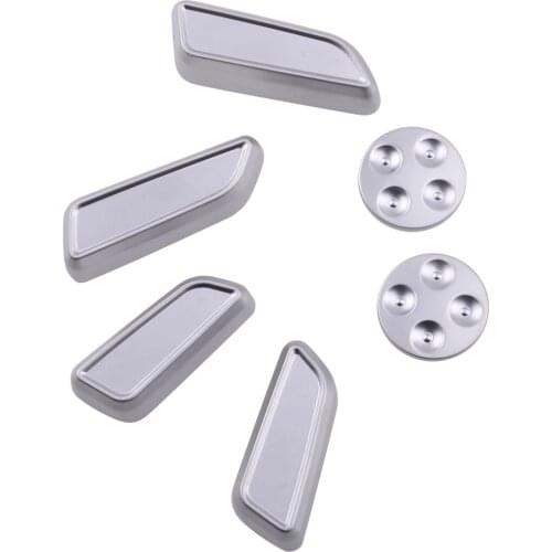 Beler 6pcs/Set Seat Adjust Knob Switch Button Decorative Cover Trim Fit for Tesla Model 3 Y Zinc Alloy Silver Car Styling
