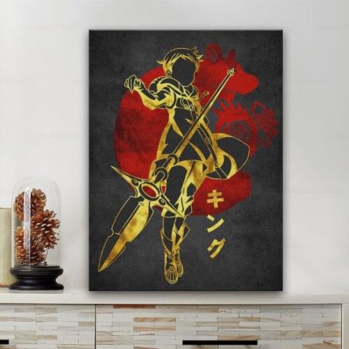 King Seven Deadly Sins Poster Canvas Wall Art Decoration prints for living Kid Children room Home bedroom decor painting