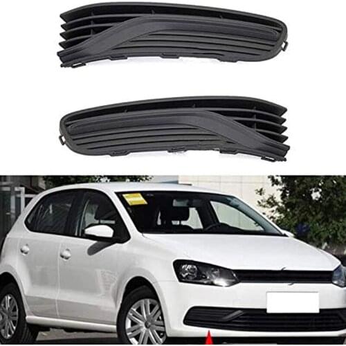 Car Front Bumper Fog Lamp Grille Fog Lamp Shade for POLO-Hatchback 2014 2015 2016 2017 2018