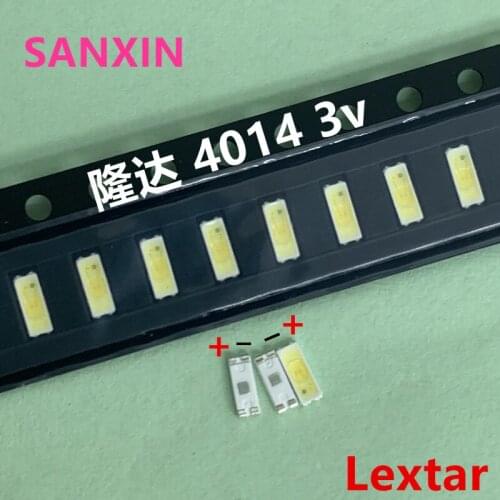 2000PCS/lot Lextar LED Backlight Low Power LED 0.2W 4014 3V Cool white 15.5LM TV Application