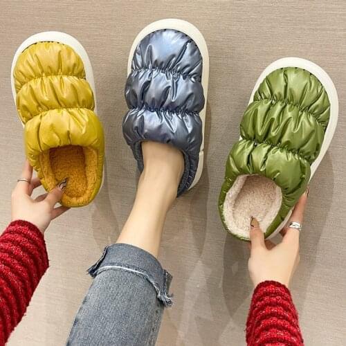 Man Women Cotton Slippers Womens Home 2021 Autumn And Winter Indoor Warm couple Home Slipper Antiskid Couple Plush Slippers