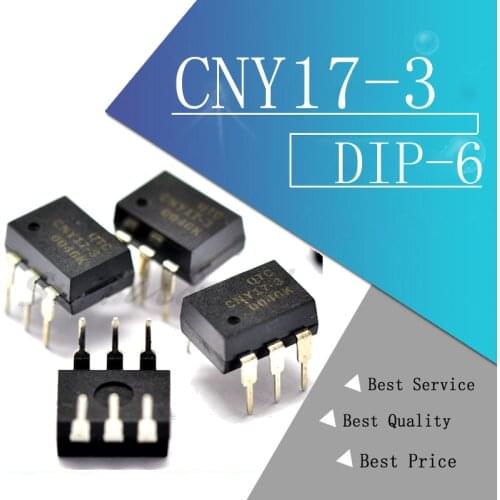 10PCS CNY17-3 DIP6 CNY17 Transistor output optocouplers NPN Phototransistor New original