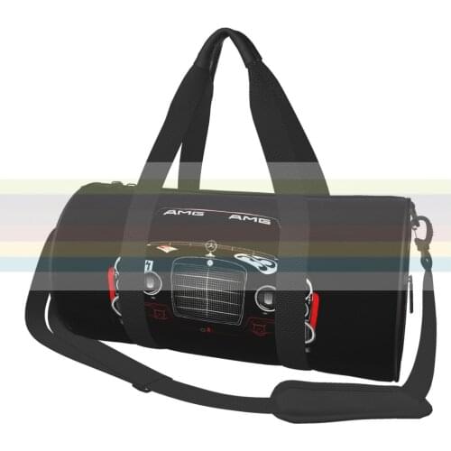 Mercedes-Benz universal travel sports fitness shoulder bag. Nylon portable outdoor sports bag. Dry and wet separation bag