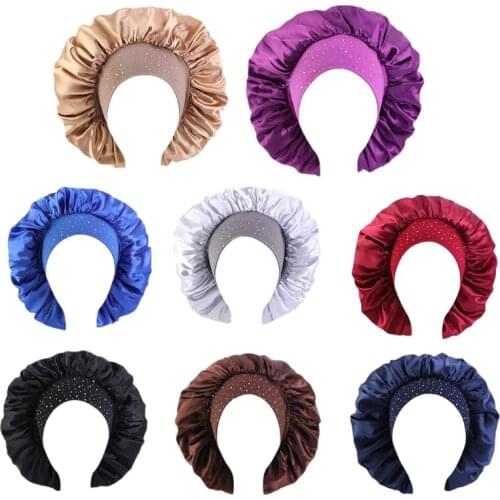 Women Extra Large Satin Long Sleep Cap for Dreadlocks Curly Hair Bonnet Headwrap