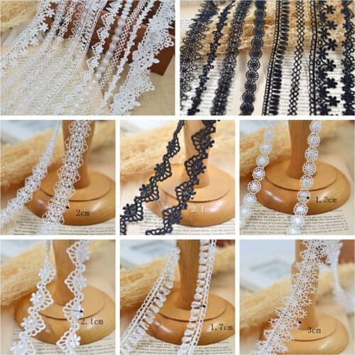 20Meters Lace Fabric DIY Decorative White Water Soluble Laces Trim Dress Bra Underwear Triming Textile New