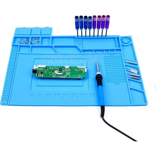 45x30cm Heat Insulation Silicone Pad Desk Magnetic Silica Soldering Station Maintenance Platform For BGA Repair RC Parts