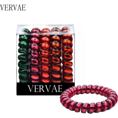 5 Pcs/set Elastic Hair Bands for Women Hair Accessories Girls Phone Cord Spiral Hair Ties Headwear Ponytail Holders 2021