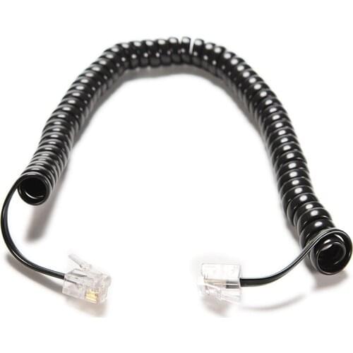 6.5FT Telefoon Handset Telefoon Verlengsnoer Krullend Spoel Lijn Kabel Draad 2M Langste Telefoon Krulsnoer