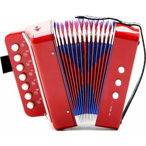 7-Key 2 Bass Accordion Mini Small Accordion Educational Accordion Musical Rhythm For Kids Children Beginner Instrument Band M4L2