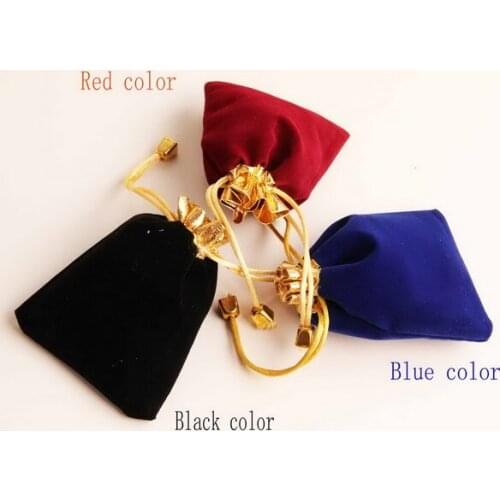9x12cm Personalized Black Customized Small Mini Velvet Jewelry Gift Bags And Packaging 12pcs