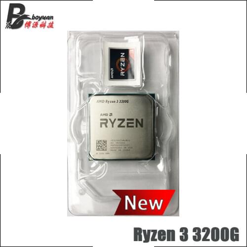 AMD Ryzen 3 3200G R3 3200G 3.6 GHz Quad-Core Quad-Thread 65W CPU Processor L3=4M YD3200C5M4MFH Socket AM4 New but no fan