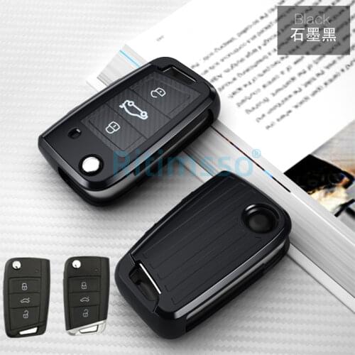 Tpu Car Key Cover Case for VW Golf 7 T-cross POLO T-Roc Skoda Octavia A7 Fabia Leon Rapid Karoq SEAT Leon Ateca Ibiza Toledo