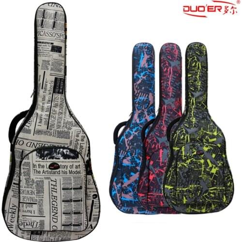 Duoer 40/41 Inch Guitar Case Waterproof Guitar Bags Backpack 600D Oxford Acoustic Folk Guitar Gig Bag