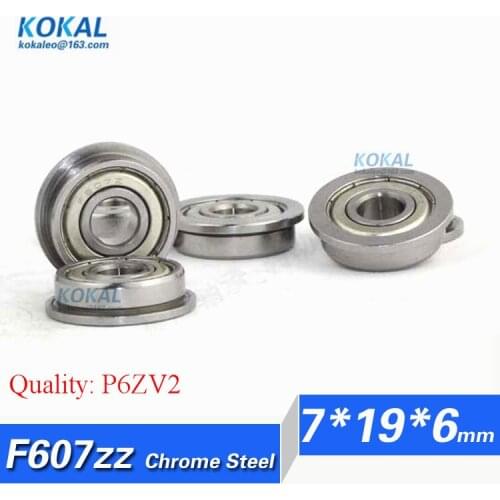 [CMF607ZZ-P6]10PCS Free Shipping ABEC-5 chrome steel flange bushing F607 F607-2Z F607ZZ ball bearing 7mm*19mm*6mm*22mm*1.5mm