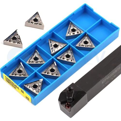MTFNR/L 1616H16 2020K 2525M16 Machine Tools External Turning Tool Holder +10Pcs TNMG CNC Lathe Carbide Blade Durable High Finish