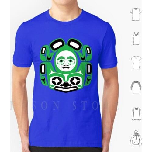 New Vision T Shirt DIY Cotton Big Size S-6xl Pacific Northwest Design Coastal Art Tribal Frog Tlingit Frog Frog Seattle