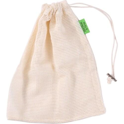 2Pcs Cotton Vegetable Bag Reusable Cotton Bags Products Eco-Friendly Mesh Bag For Fruit Vegetable Washable Drawstring Grill Bags