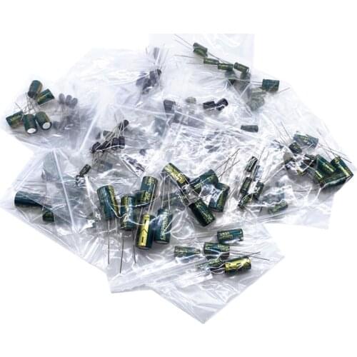 25Valuesx5Pcs Total 125pcs 16V 25v 50V 1uf 10uf 47uf 100uf 220uf 330uf 470uf 1000uf 2200uf aluminum electrolytic capacitor kit