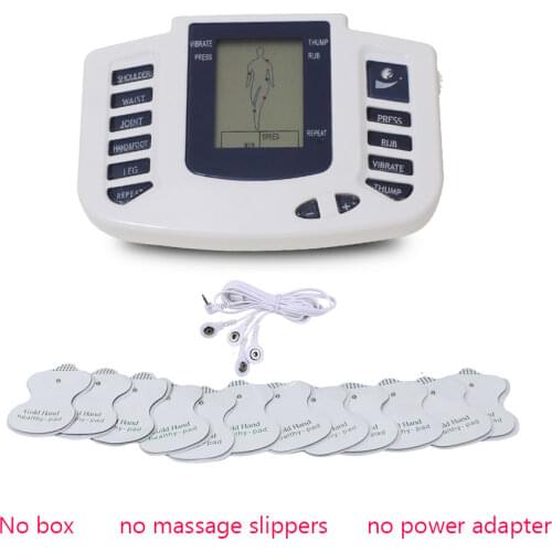Body Relax Muscle Massager Electrical Stimulator TENS Acupuncture Therapy Pulse physiotherapy Massager 12pads+slipper