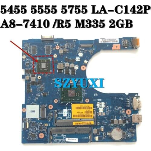 A8-7410 R5 M335 2GB For Dell Inspiron 5455 5555 5755 laptop motherboard AAL12 LA-C142P CN-0GFDVC GFDVC mainboard 100%tested