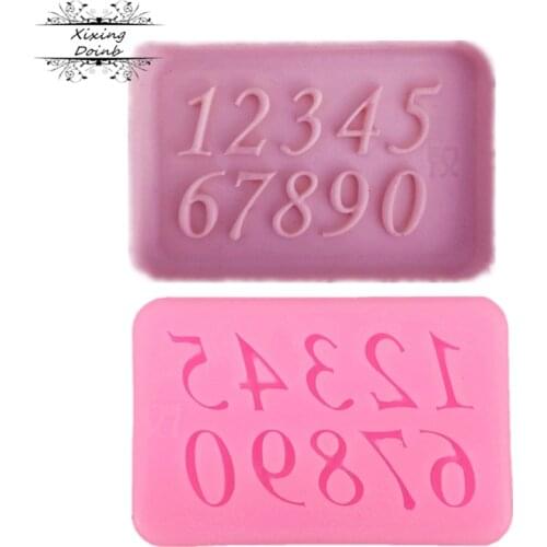 1Pcs 0-9 digital silicone soft candy mold cake decorating tool candy chocolate molds mold