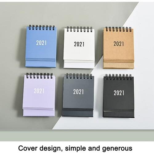 Mini Desk Calendar 2020 2021 Creative Desktop Ornaments Portable Work Note Calendar New Year Plan Schedule Back To School 0204