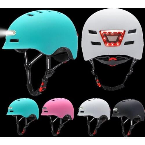 Cycling Bicycle Helmet MTB Road Bikes Helmets Integrally-Mold LED Lighting Reflective EPS+PC Cycling Helmet For Youth Men Women