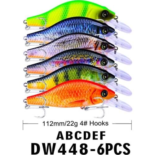 1pc PRO BEROS Minnow Lures fishing tackle 6 colors Fishing bait 22g-0.78oz/11.2cm-4.4" Fishing Lures