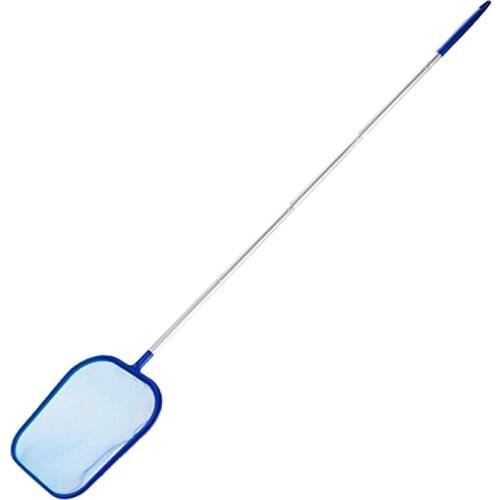 Pool Landing Net Adjustable Leaf Rake Mesh Skimmer Section Pole for Koi Ponds Spa Swimming Pool Cleaning Leaves Debris Tools